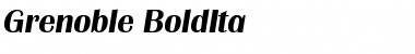 Grenoble-BoldIta Regular Font