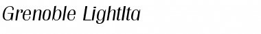 Grenoble-LightIta Regular Font