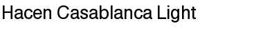 Hacen Casablanca Light Regular Font