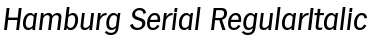 Hamburg-Serial RegularItalic Font