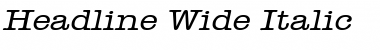 Headline Wide Italic Font