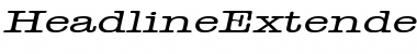 HeadlineExtended Italic Font