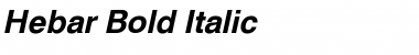 Hebar Bold Italic Font