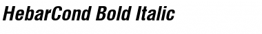 HebarCond Bold Italic Font