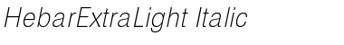 HebarExtraLight Italic Font