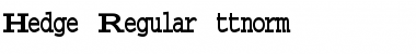 Hedge Regular Font