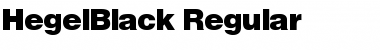 HegelBlack Regular Font