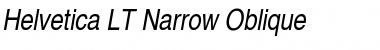 Helvetica LT Narrow Italic Font
