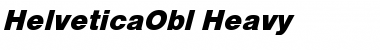 HelveticaObl-Heavy Regular Font