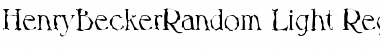 Download HenryBeckerRandom-Light Font