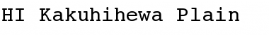 HI Kakuhihewa Plain Font