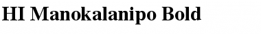 HI Manokalanipo Bold Font