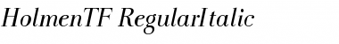 Download HolmenTF-RegularItalic Font