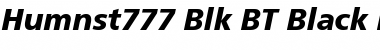 Humnst777 Blk BT Black Italic Font