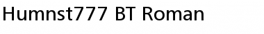 Humnst777 BT Roman Font