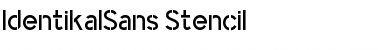 IdentikalSans Stencil Font