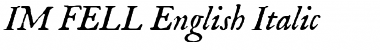 IM FELL English Italic Font