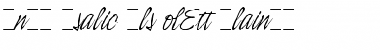 Indy Italic Alt LET Plain Font