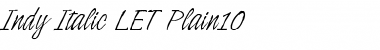 Indy Italic LET Plain Font