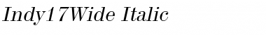 Indy17Wide Italic Font