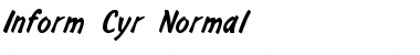 Inform Cyr Normal Font