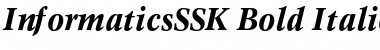 InformaticsSSK Bold Italic Font