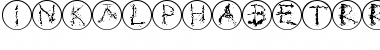 InkAlphabetRRings Regular Font