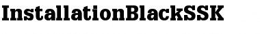 InstallationBlackSSK Regular Font