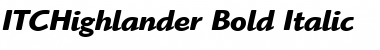ITCHighlander BoldItalic Font