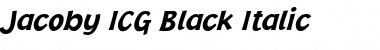 Jacoby ICG Black Italic Font