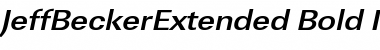JeffBeckerExtended Bold Italic Font
