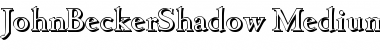 JohnBeckerShadow-Medium Regular Font