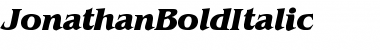 JonathanBoldItalic Regular Font