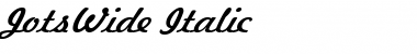 JotsWide Italic Font