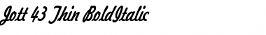 Jott 43 Thin BoldItalic Font