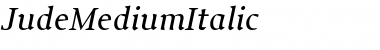 JudeMediumItalic Regular Font