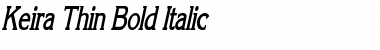 Keira Thin Bold Italic Font