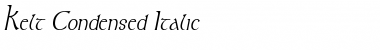 Kelt Condensed Italic Font