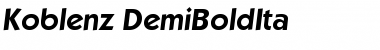 Download Koblenz-DemiBoldIta Font