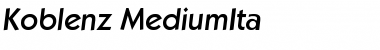 Koblenz-MediumIta Regular Font