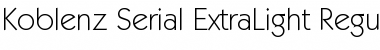 Download Koblenz-Serial-ExtraLight Font