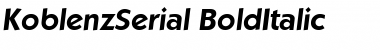 KoblenzSerial BoldItalic Font