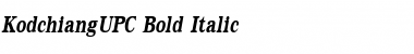 KodchiangUPC Bold Italic Font