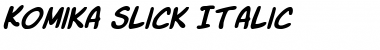 Komika Slick Italic Font