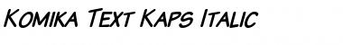 Komika Text Kaps Italic Font