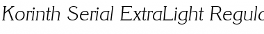 Korinth-Serial-ExtraLight RegularItalic Font