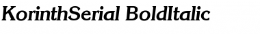 KorinthSerial BoldItalic Font