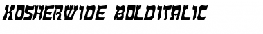 KosherWide BoldItalic Font