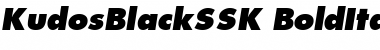 KudosBlackSSK BoldItalic Font