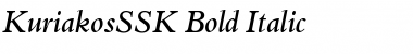 KuriakosSSK Bold Italic Font